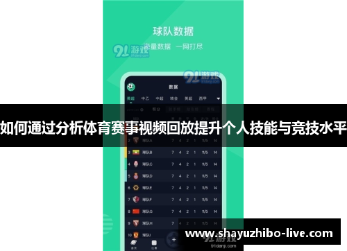 如何通过分析体育赛事视频回放提升个人技能与竞技水平